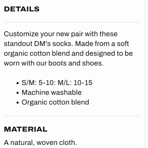 NWT Men's Dr. Martens The Double Doc Black and White Casual Socks - Picture 5 of 5